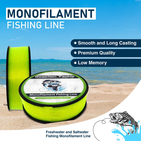 Reaction Tackle Nylon Monofilament Fishing Line - Get Tight Gear