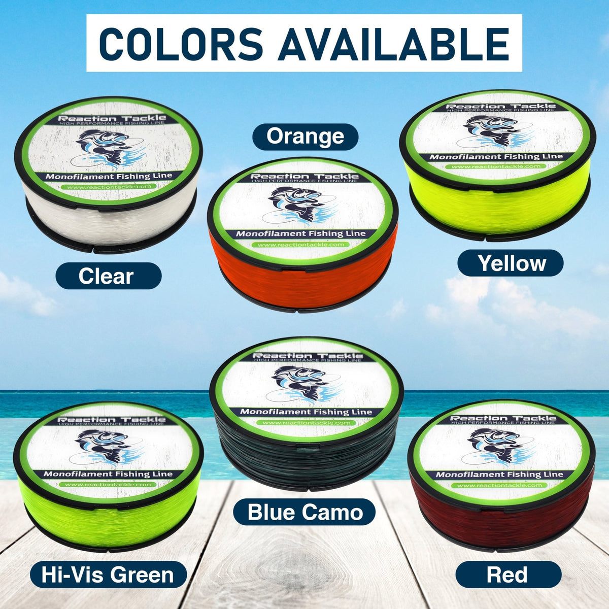 Reaction Tackle Nylon Monofilament Fishing Line - Get Tight Gear