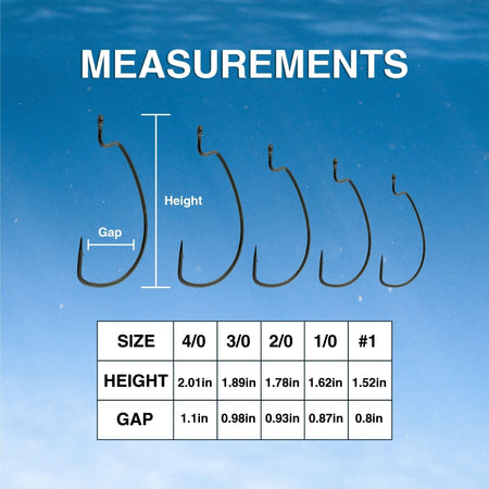 Reaction Tackle Offset EWG Worm Hooks (25 - Pack) - Get Tight Gear