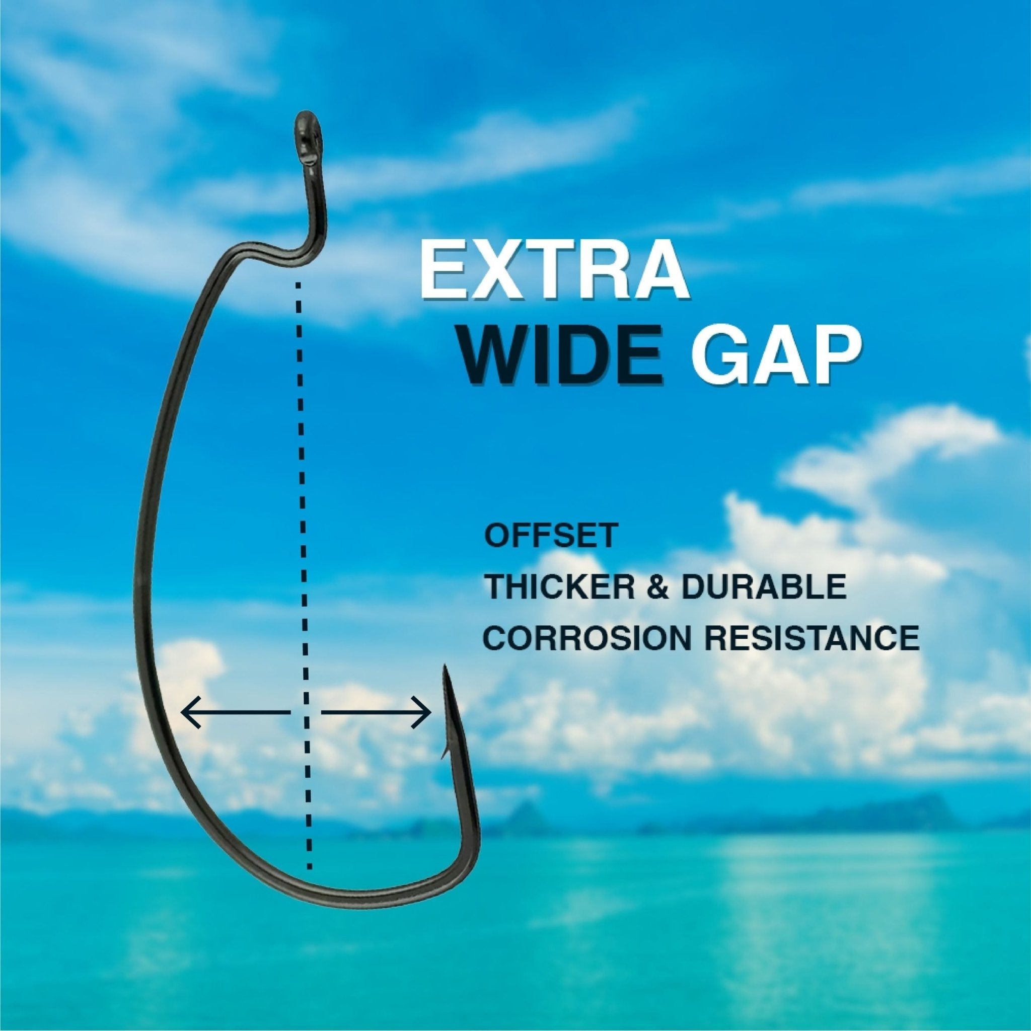 Reaction Tackle Offset EWG Worm Hooks (25 - Pack) - Get Tight Gear