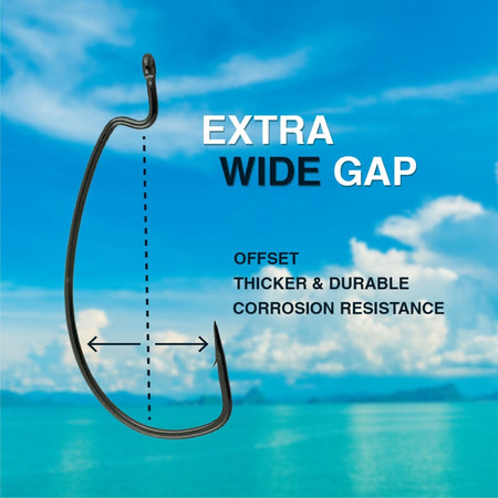 Reaction Tackle Offset EWG Worm Hooks (25 - Pack) - Get Tight Gear