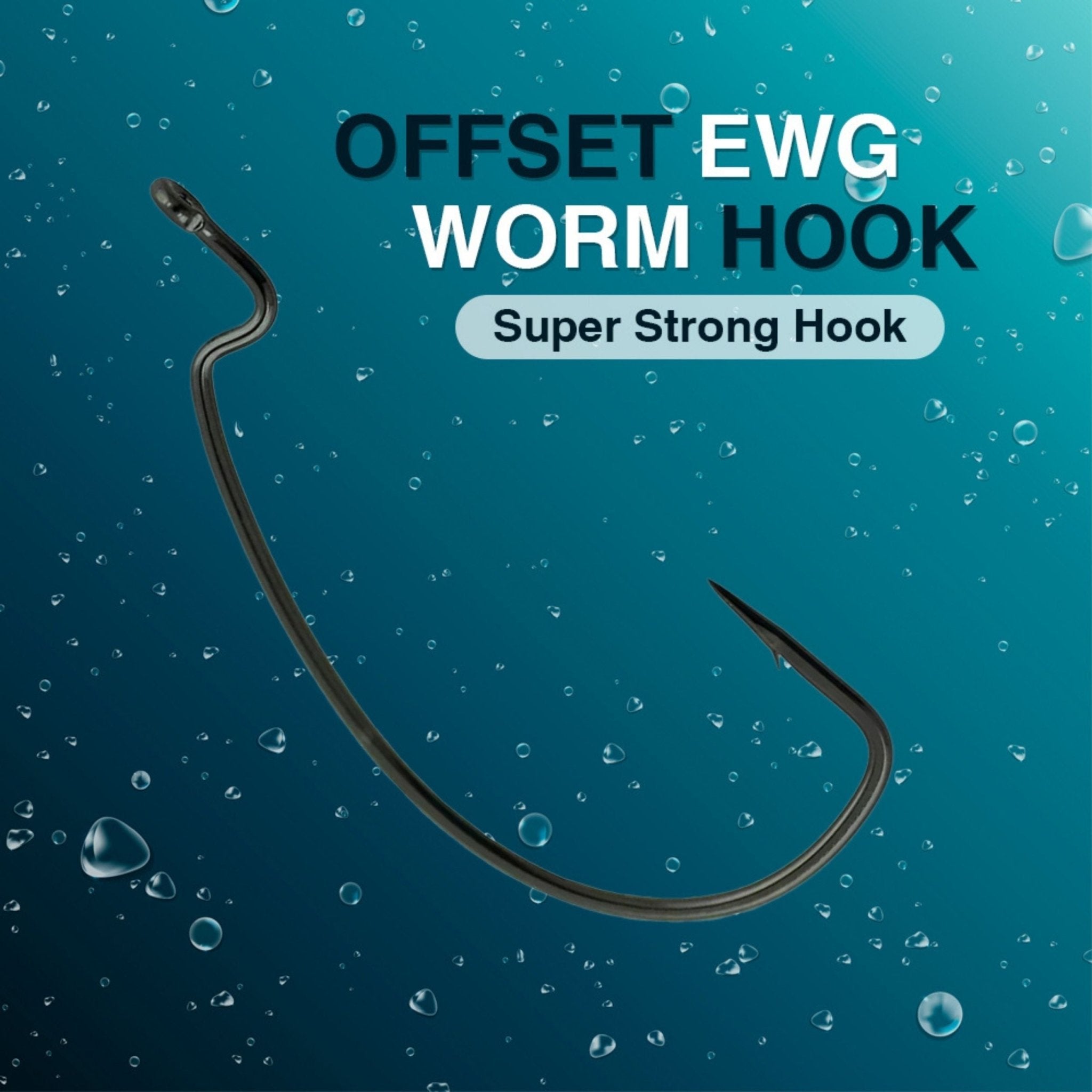 Reaction Tackle Offset EWG Worm Hooks (25 - Pack) - Get Tight Gear