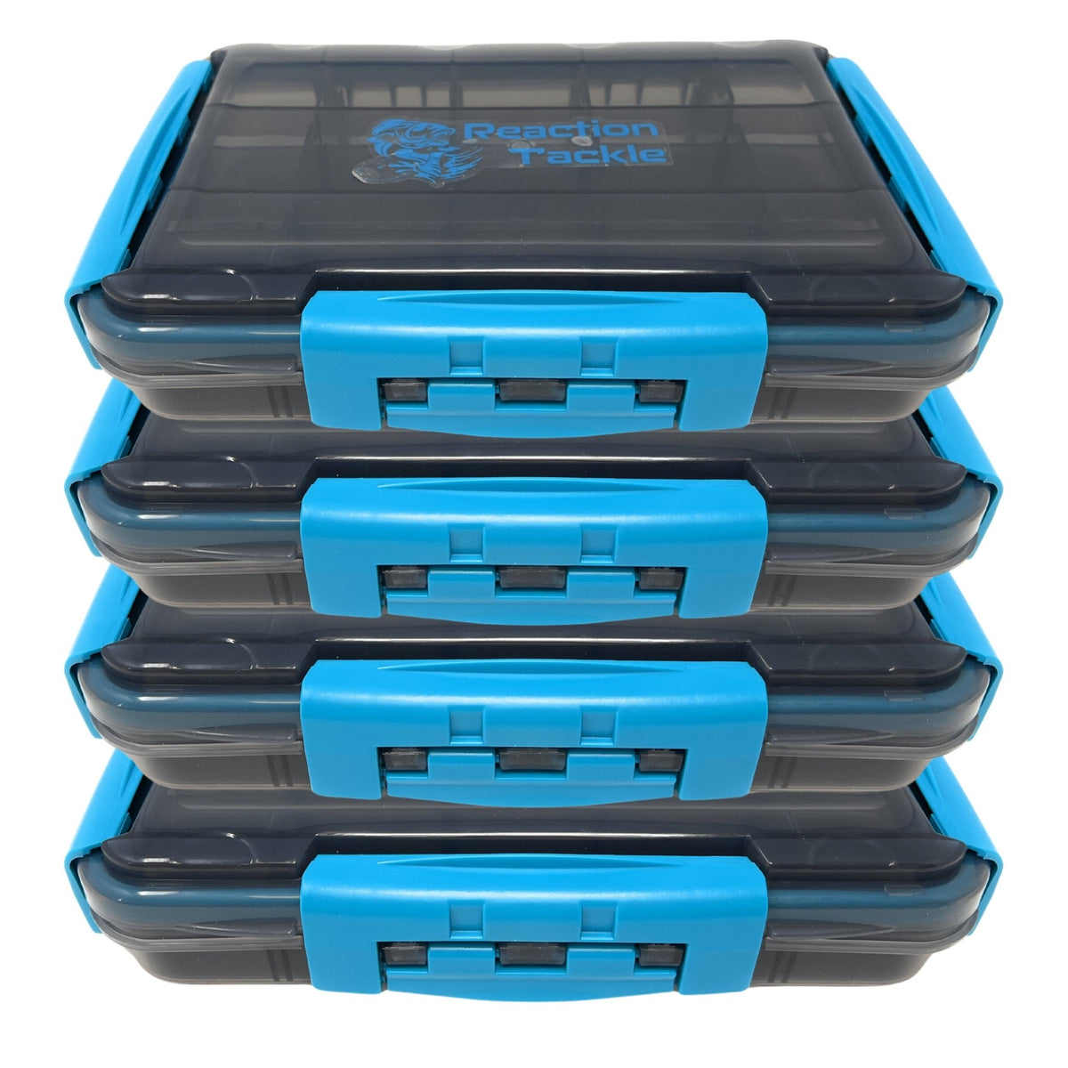 Reaction Tackle Premium Tackle Tray - High Performance and Waterproof with 3 Resilient Clips - Get Tight Gear