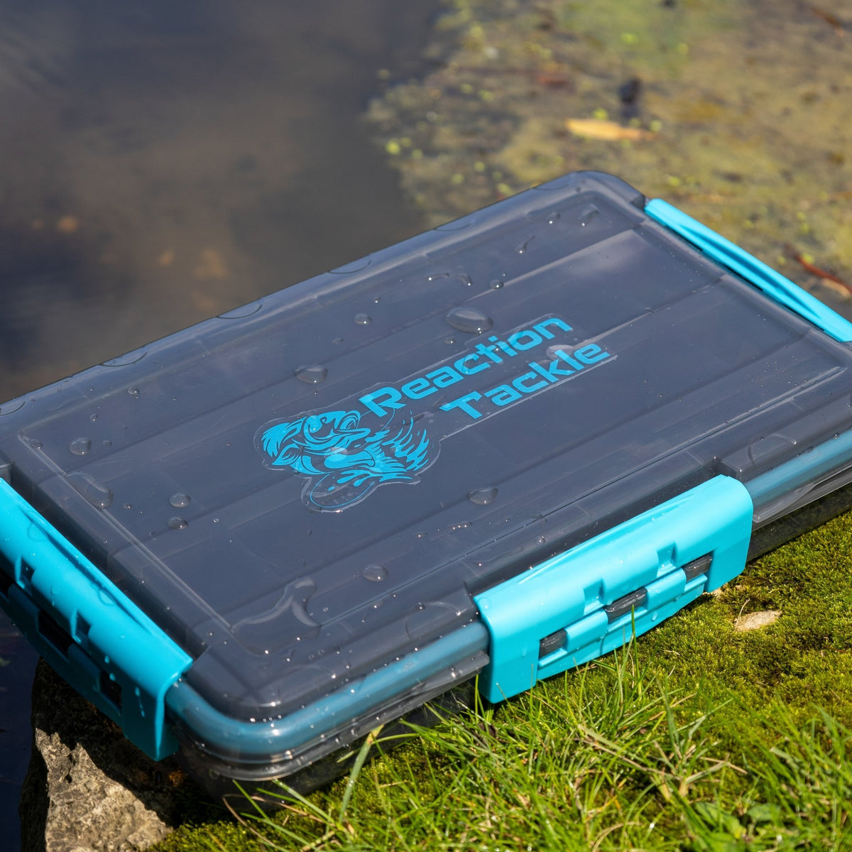 Reaction Tackle Premium Tackle Tray - High Performance and Waterproof with 3 Resilient Clips - Get Tight Gear