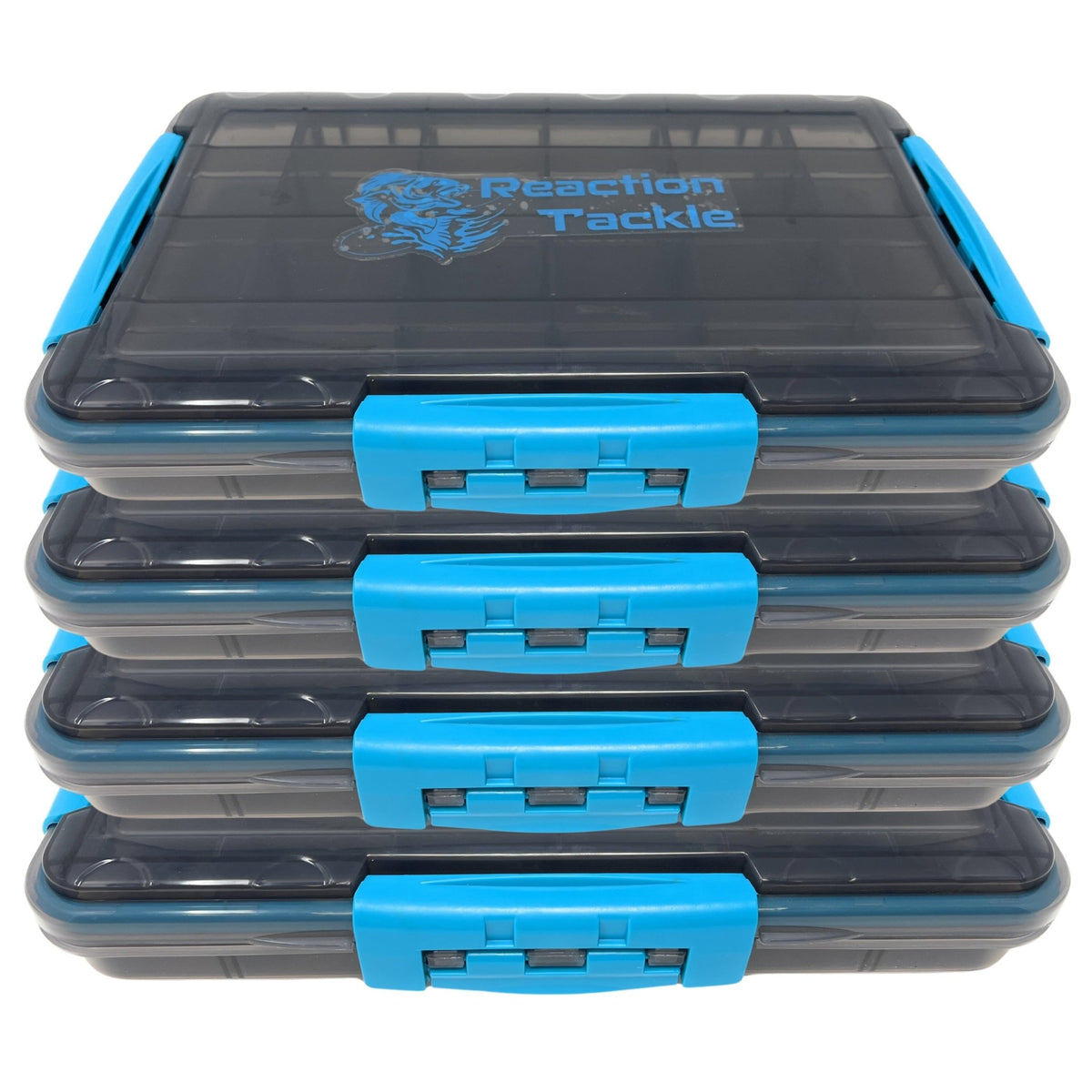 Reaction Tackle Premium Tackle Tray - High Performance and Waterproof with 3 Resilient Clips - Get Tight Gear