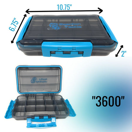 Reaction Tackle Premium Tackle Tray - High Performance and Waterproof with 3 Resilient Clips - Get Tight Gear
