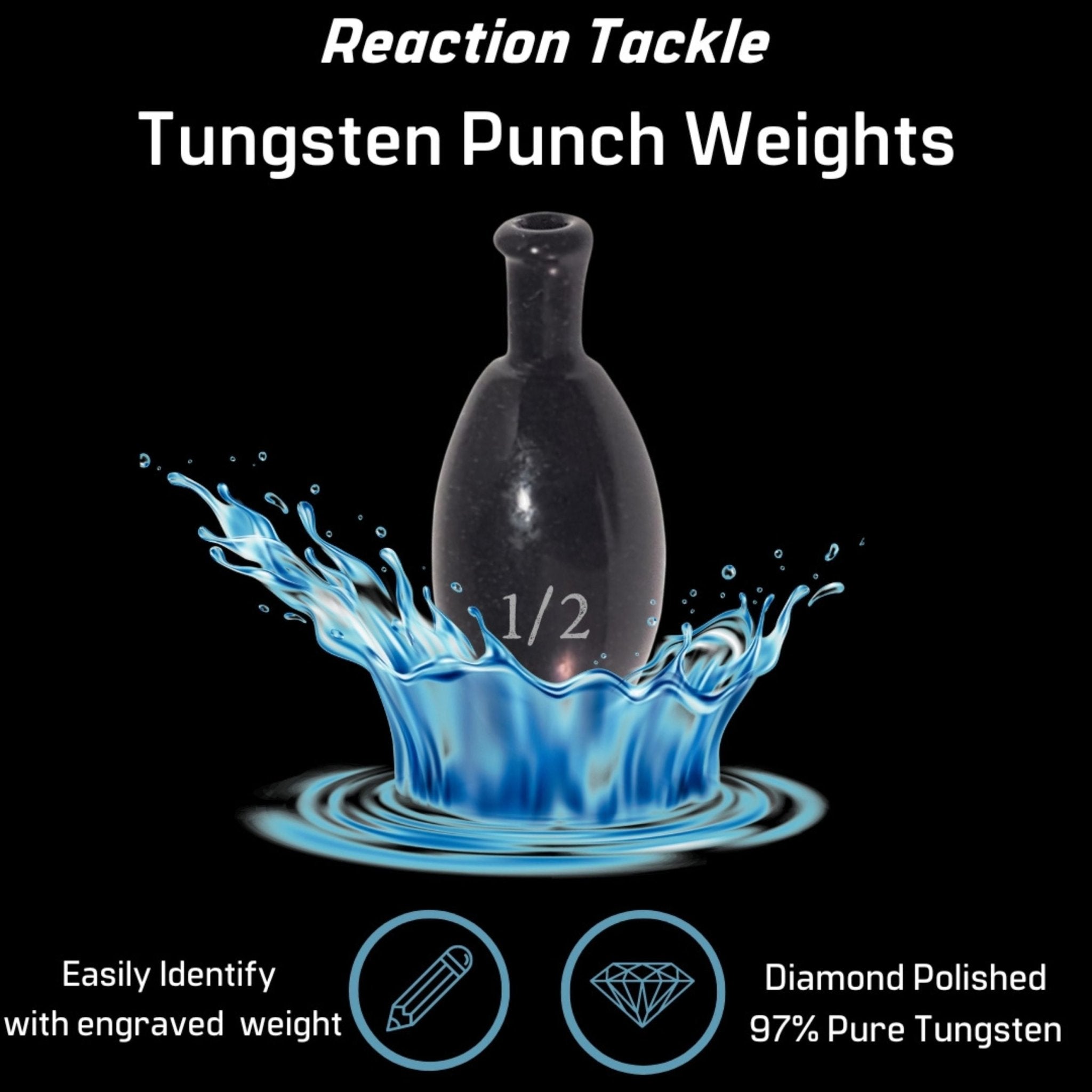 Reaction Tackle Punch Weights/ Tungsten Sinkers - Get Tight Gear