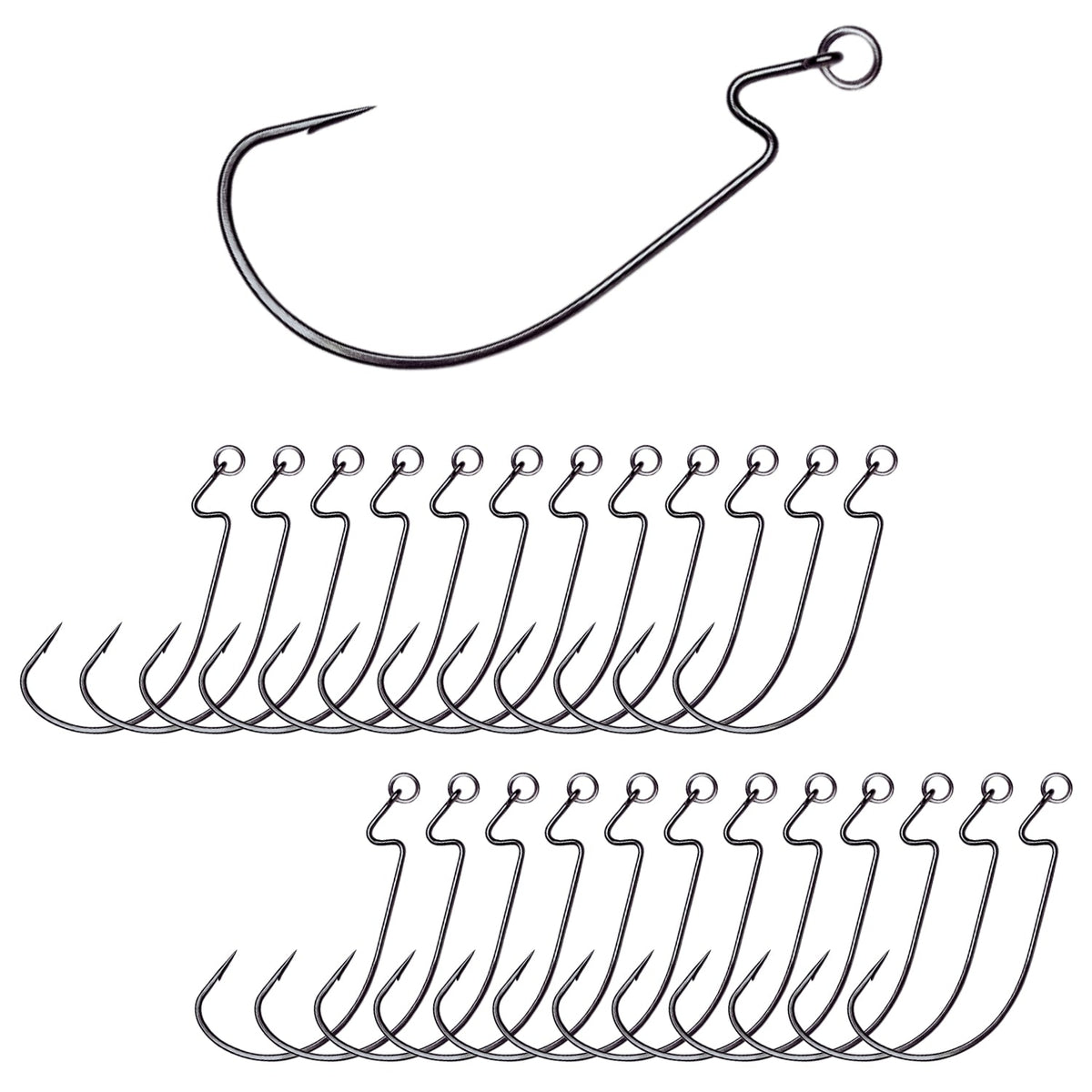 Reaction Tackle Ringed EWG Hooks - 25 Pack - Get Tight Gear