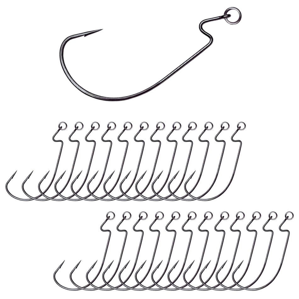 Reaction Tackle Ringed EWG Hooks - 25 Pack - Get Tight Gear