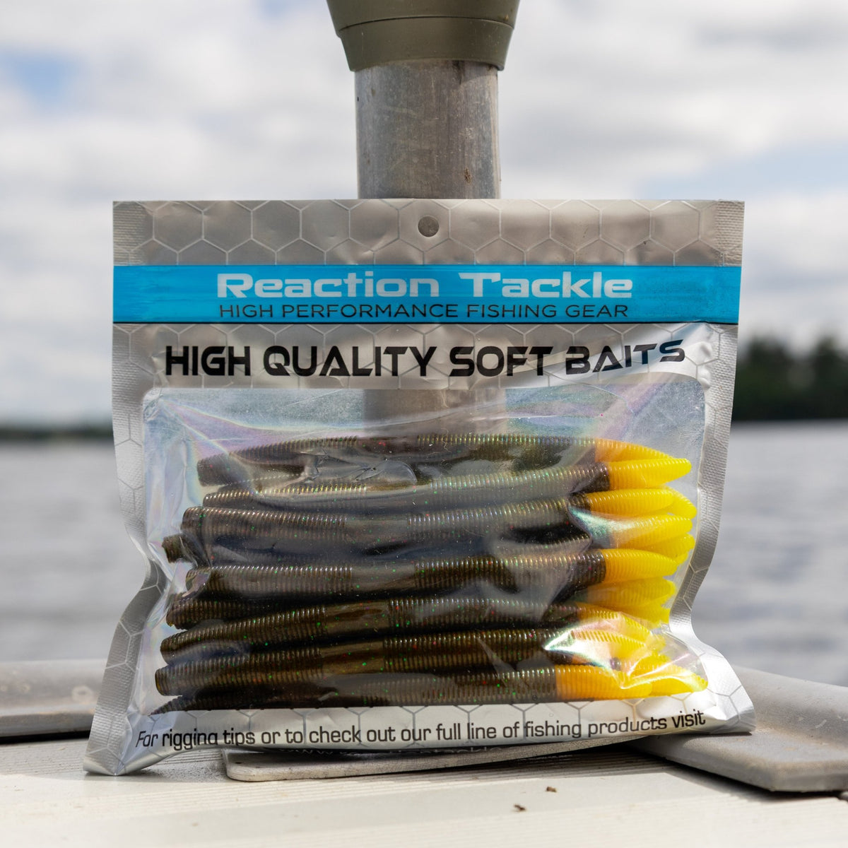 Reaction Tackle Soft Plastic Wacky Worms 5.5in - 24 Pack - Get Tight Gear