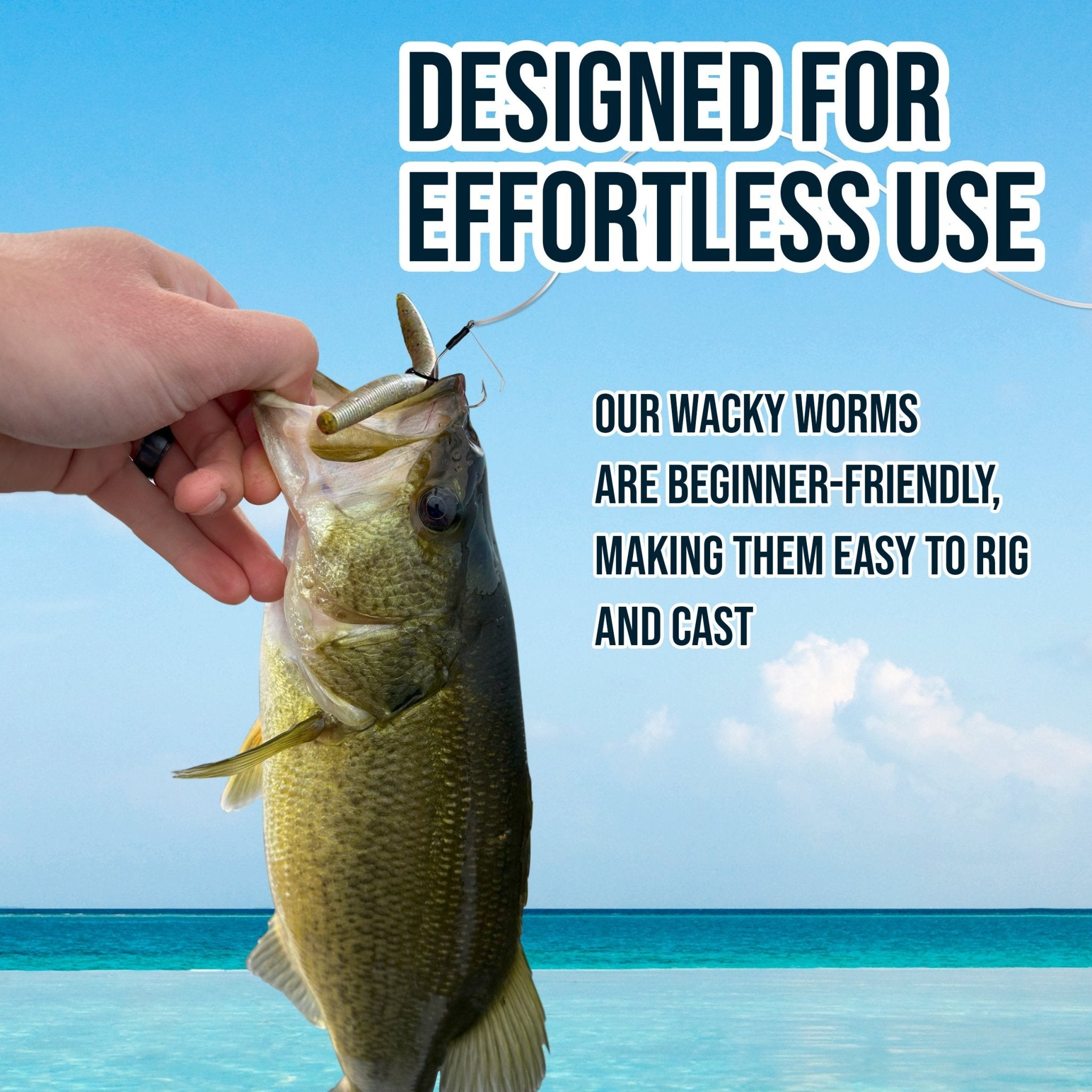 Reaction Tackle Soft Plastic Wacky Worms 5.5in - 24 Pack - Get Tight Gear