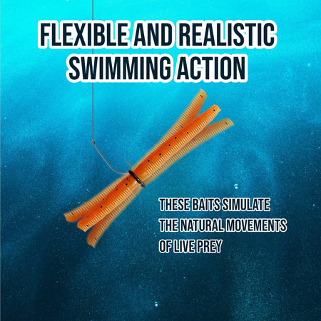Reaction Tackle Soft Plastic Wacky Worms 5.5in - 24 Pack - Get Tight Gear