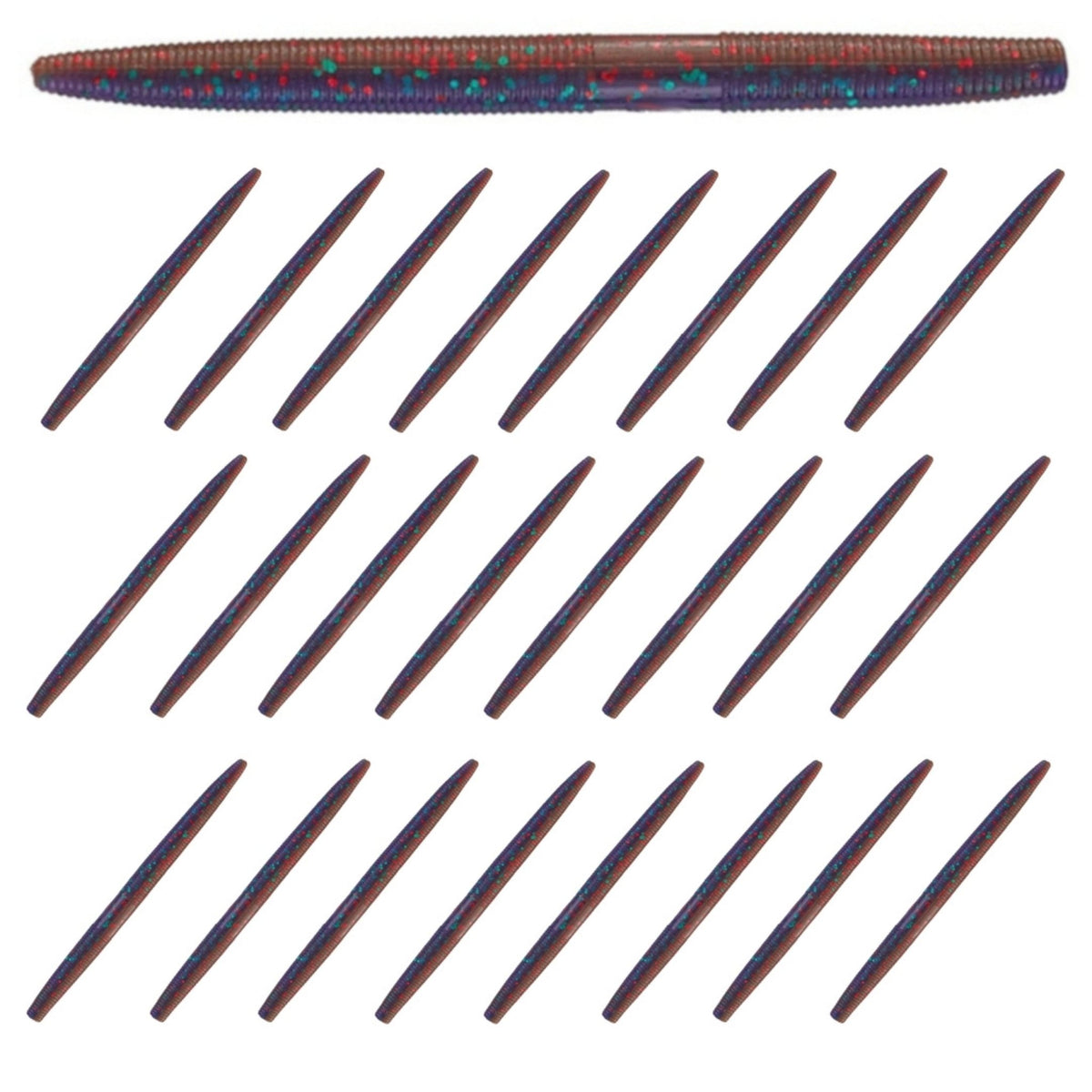 Reaction Tackle Soft Plastic Wacky Worms 5.5in - 24 Pack - Get Tight Gear