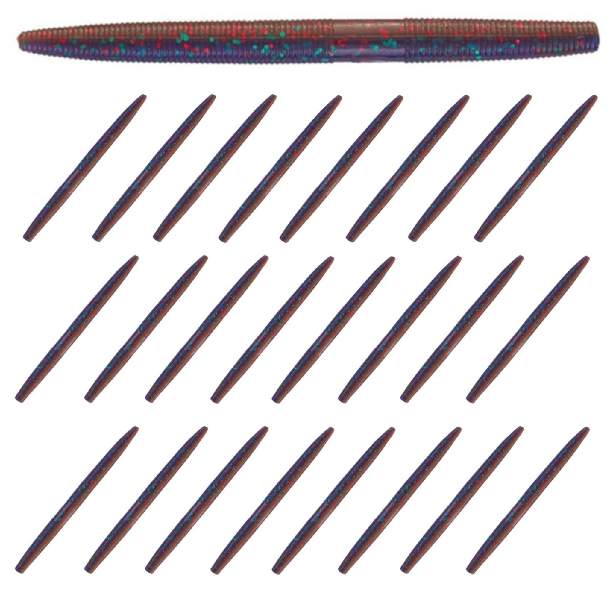 Reaction Tackle Soft Plastic Wacky Worms 5.5in - 24 Pack - Get Tight Gear
