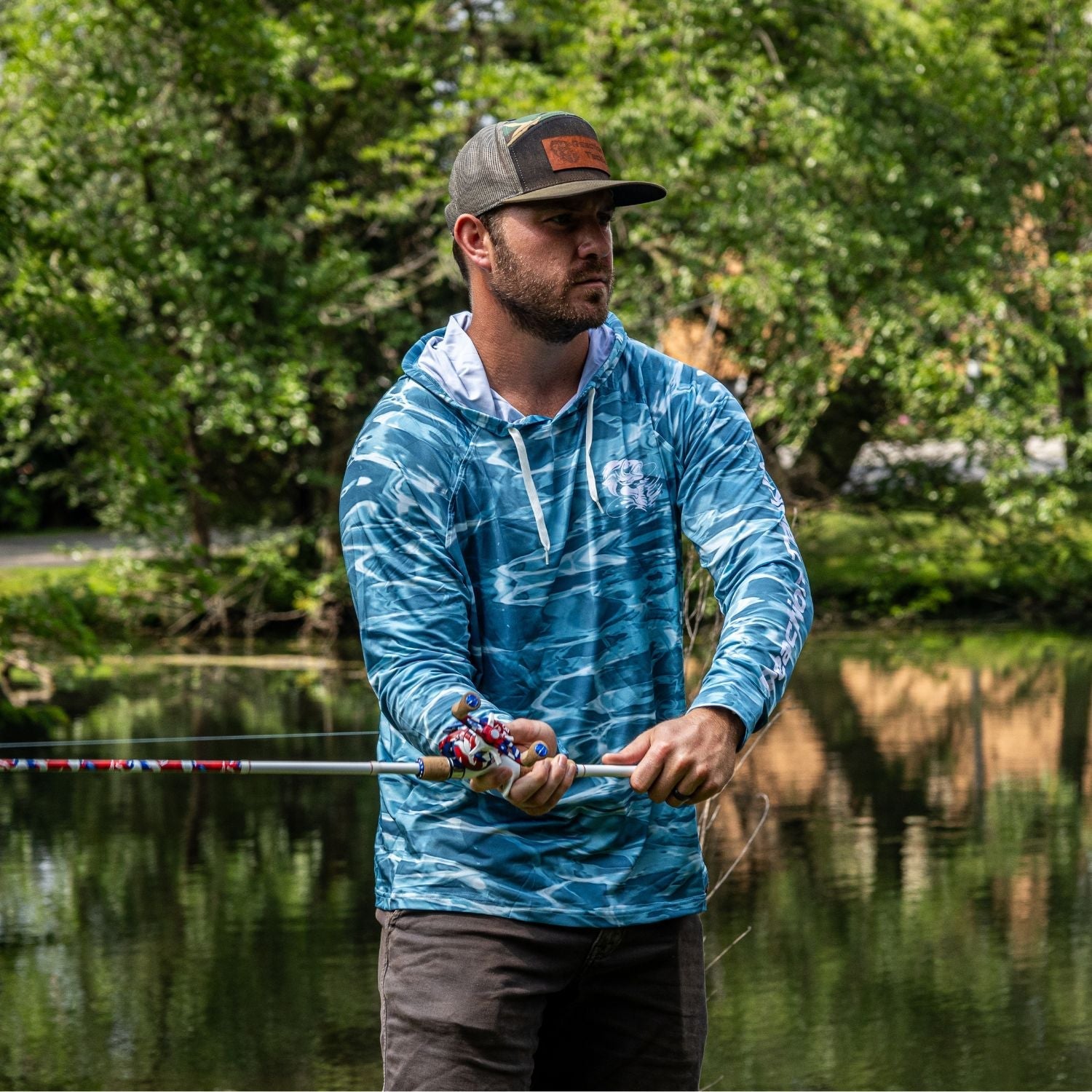 Reaction Tackle SPF UPF 50+ Long Sleeve Hooded Fishing Shirt - Get Tight Gear