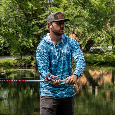 Reaction Tackle SPF UPF 50+ Long Sleeve Hooded Fishing Shirt - Get Tight Gear