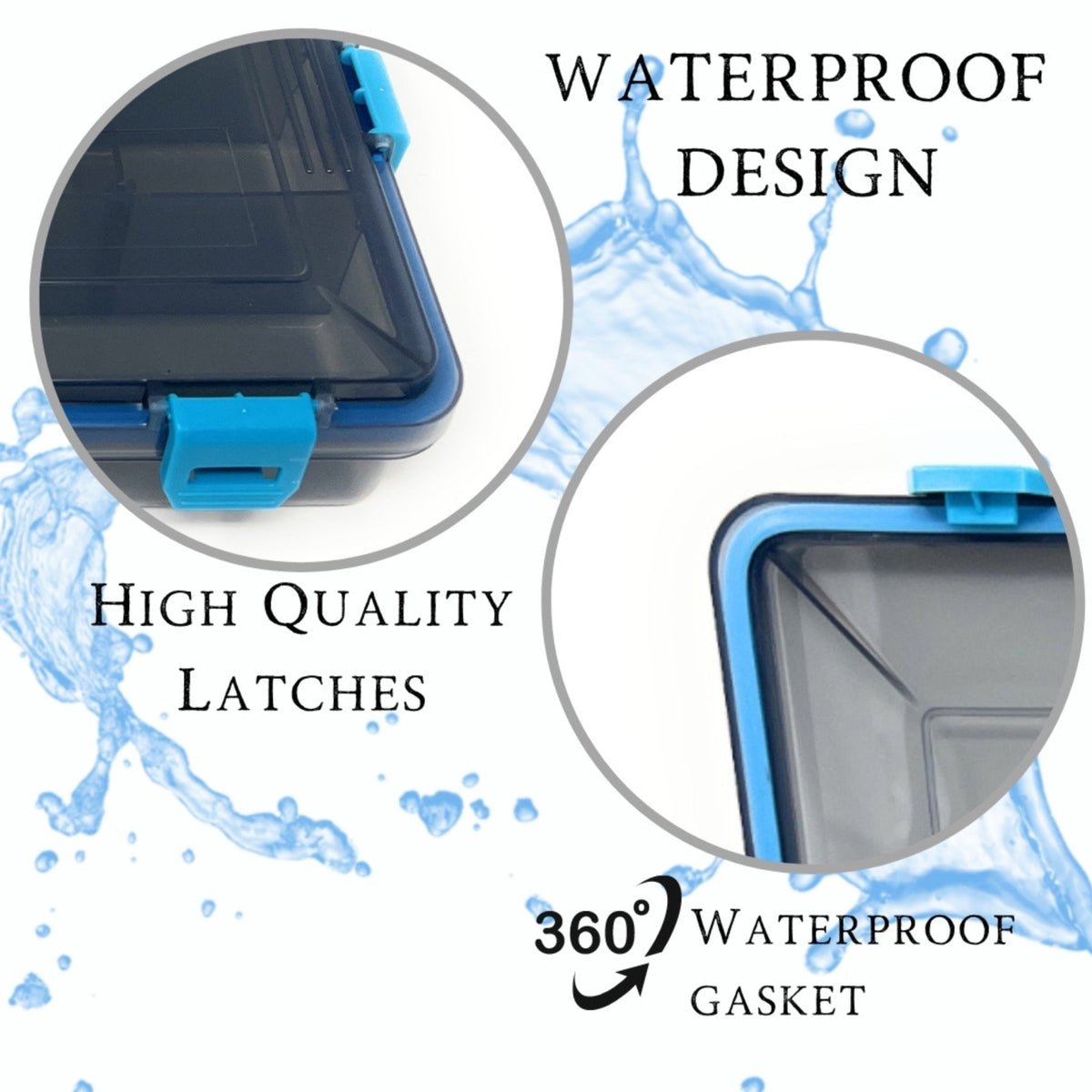Reaction Tackle Standard Tackle Tray - Sturdy and Waterproof with 4 Reliable Clips - Get Tight Gear