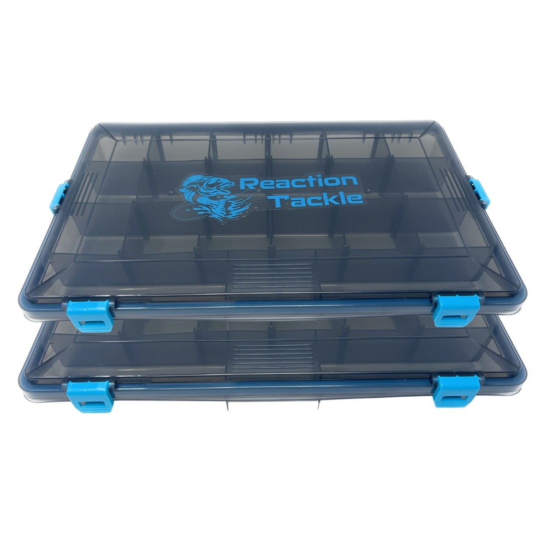 Reaction Tackle Standard Tackle Tray - Sturdy and Waterproof with 4 Reliable Clips - Get Tight Gear
