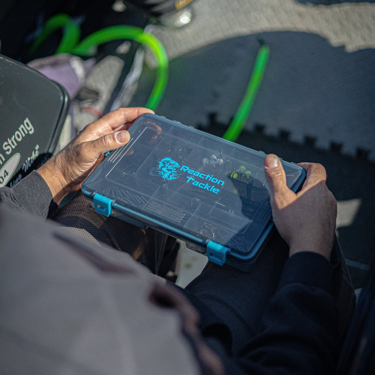 Reaction Tackle Standard Tackle Tray - Sturdy and Waterproof with 4 Reliable Clips - Get Tight Gear
