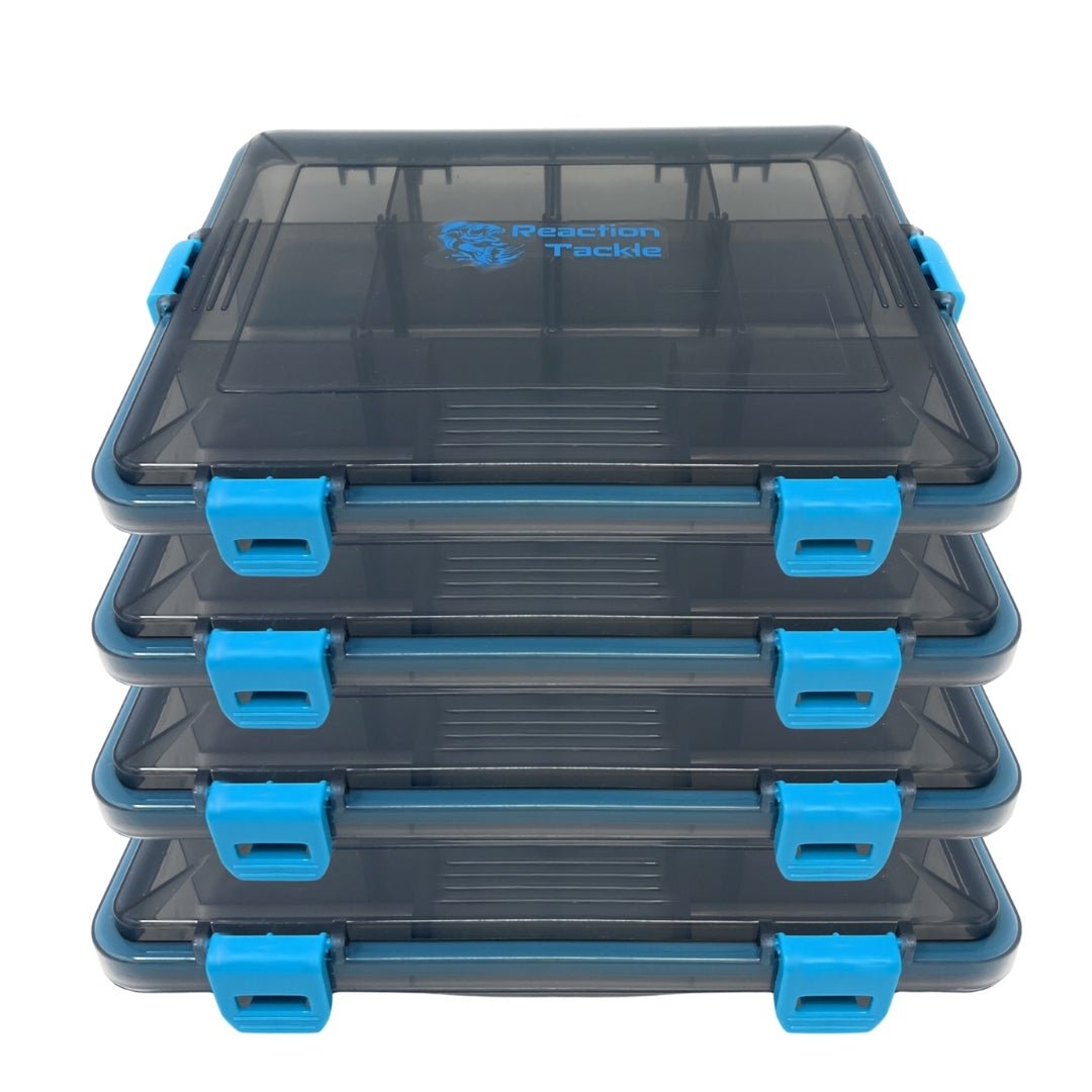 Reaction Tackle Standard Tackle Tray - Sturdy and Waterproof with 4 Reliable Clips - Get Tight Gear