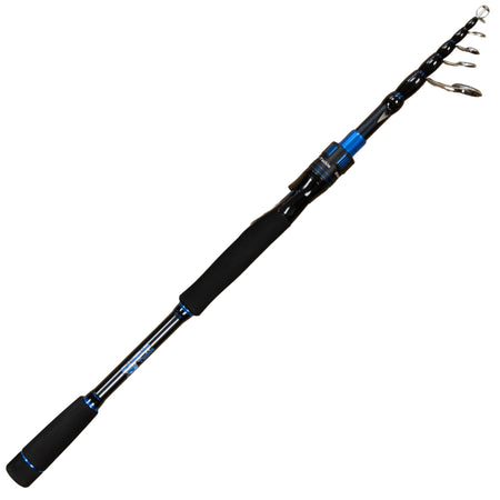 Reaction Tackle Telescopic Spinning Rod – Carbon Travel Fishing Rod – Collapsible Rod for Freshwater and Saltwater - NEW - Get Tight Gear