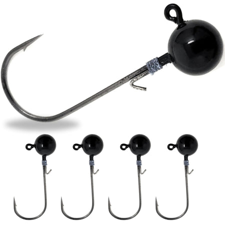 Reaction Tackle Tungsten Ball Jig Heads (5 - Pack) - Get Tight Gear