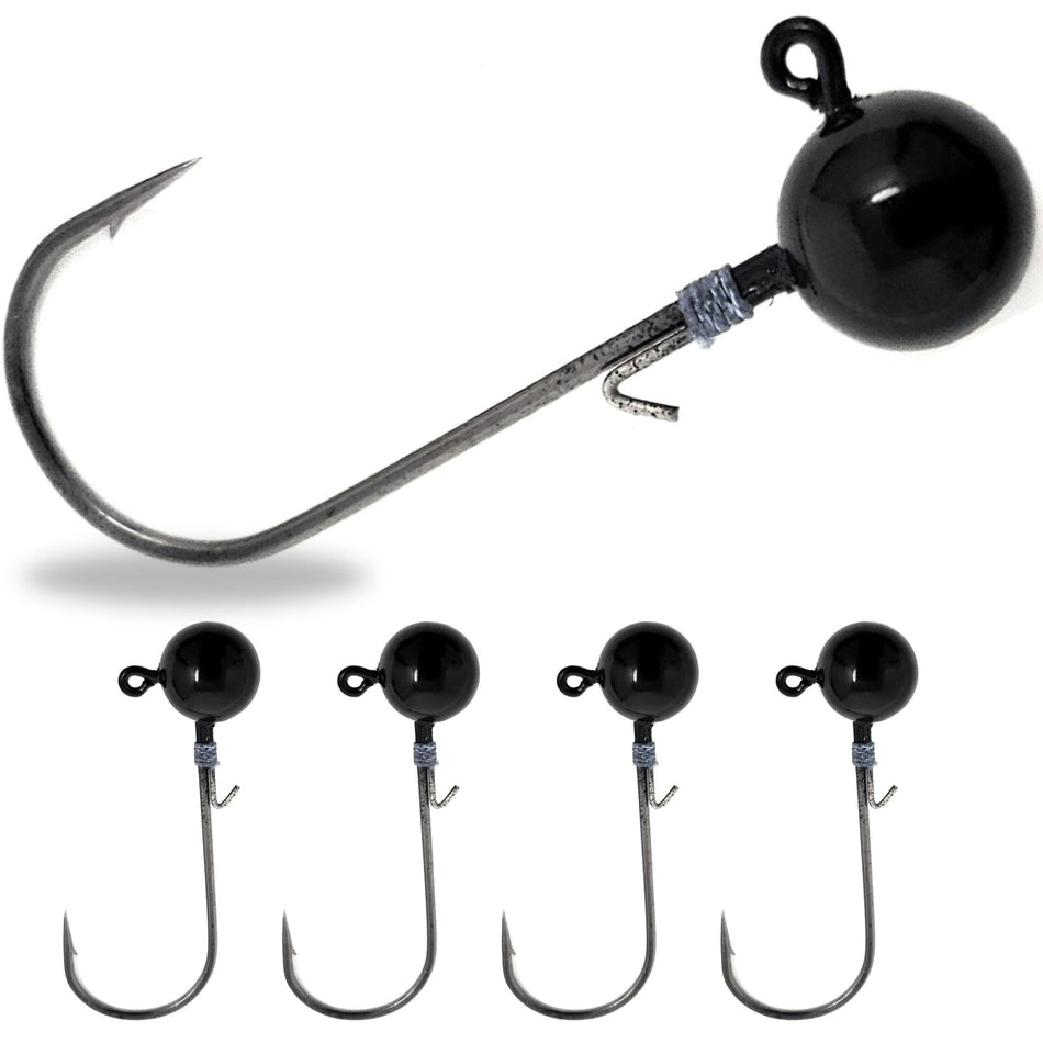 Reaction Tackle Tungsten Ball Jig Heads (5 - Pack) - Get Tight Gear