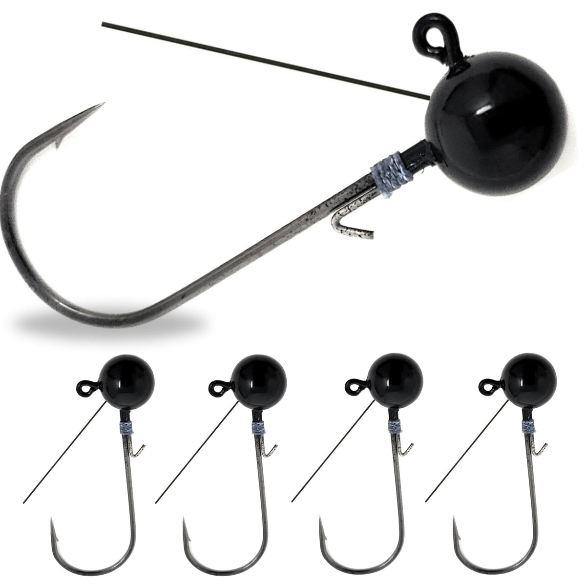Reaction Tackle Tungsten Ball Jig Heads (5 - Pack) - Get Tight Gear