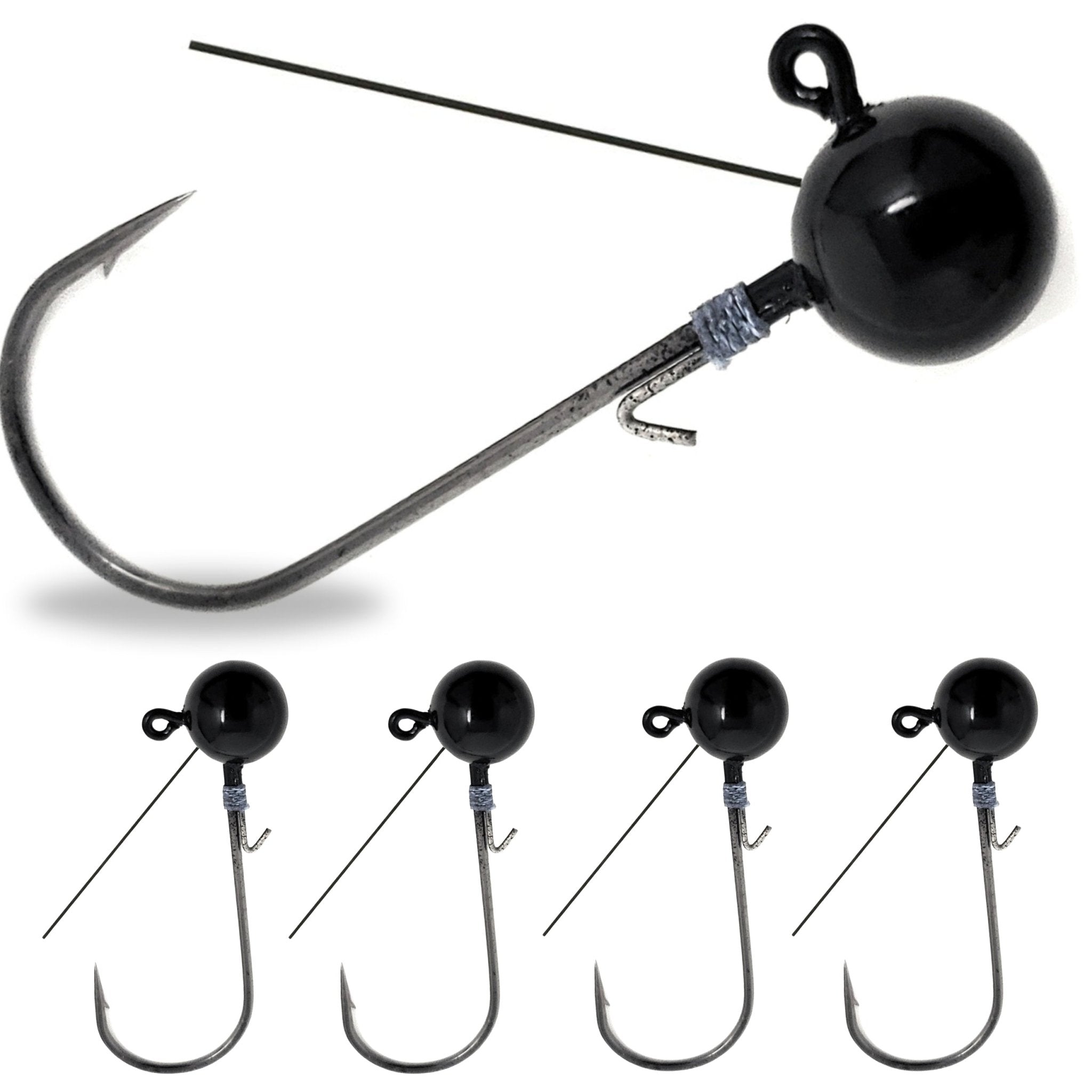 Reaction Tackle Tungsten Ball Jig Heads (5 - Pack) - Get Tight Gear