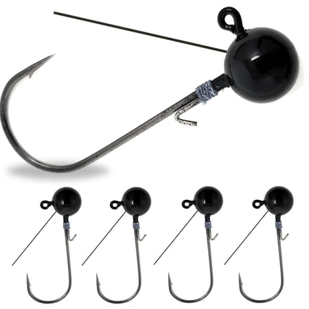 Reaction Tackle Tungsten Ball Jig Heads (5 - Pack) - Get Tight Gear