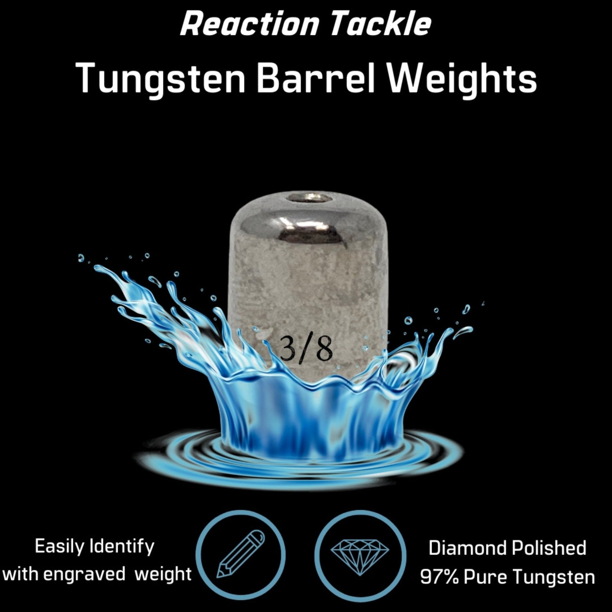 Reaction Tackle Tungsten Barrel Weights - Get Tight Gear
