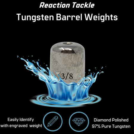 Reaction Tackle Tungsten Barrel Weights - Get Tight Gear