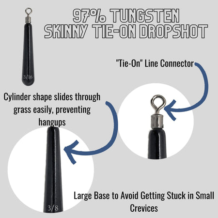 Reaction Tackle Tungsten Drop Shot Weights - Get Tight Gear