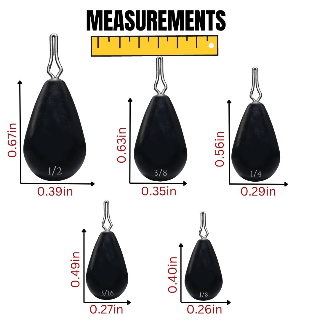 Reaction Tackle Tungsten Drop Shot Weights - Get Tight Gear