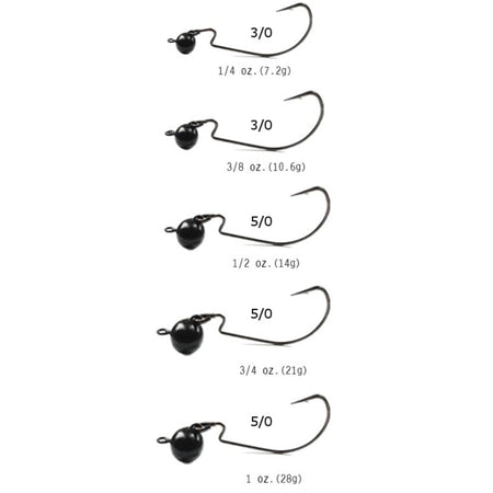 Reaction Tackle Tungsten Football/Swing Jig Heads - 3 - Pack - Get Tight Gear