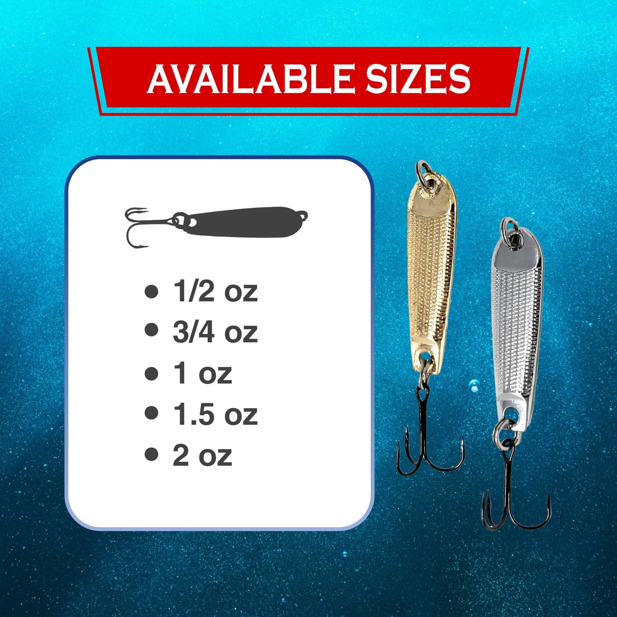 Reaction Tackle Tungsten Jigging Spoons (2 - Pack) - Get Tight Gear