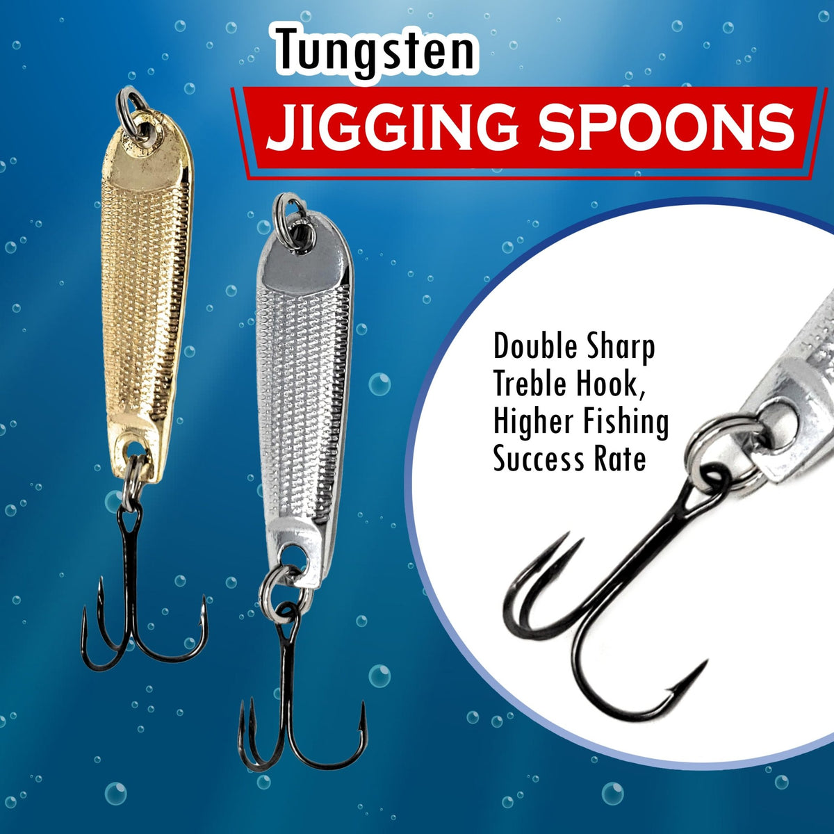 Reaction Tackle Tungsten Jigging Spoons (2 - Pack) - Get Tight Gear