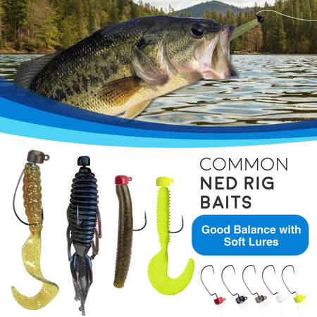 Reaction Tackle Tungsten Ned Rig - Shroom Jigs (5 - Pack) - Get Tight Gear