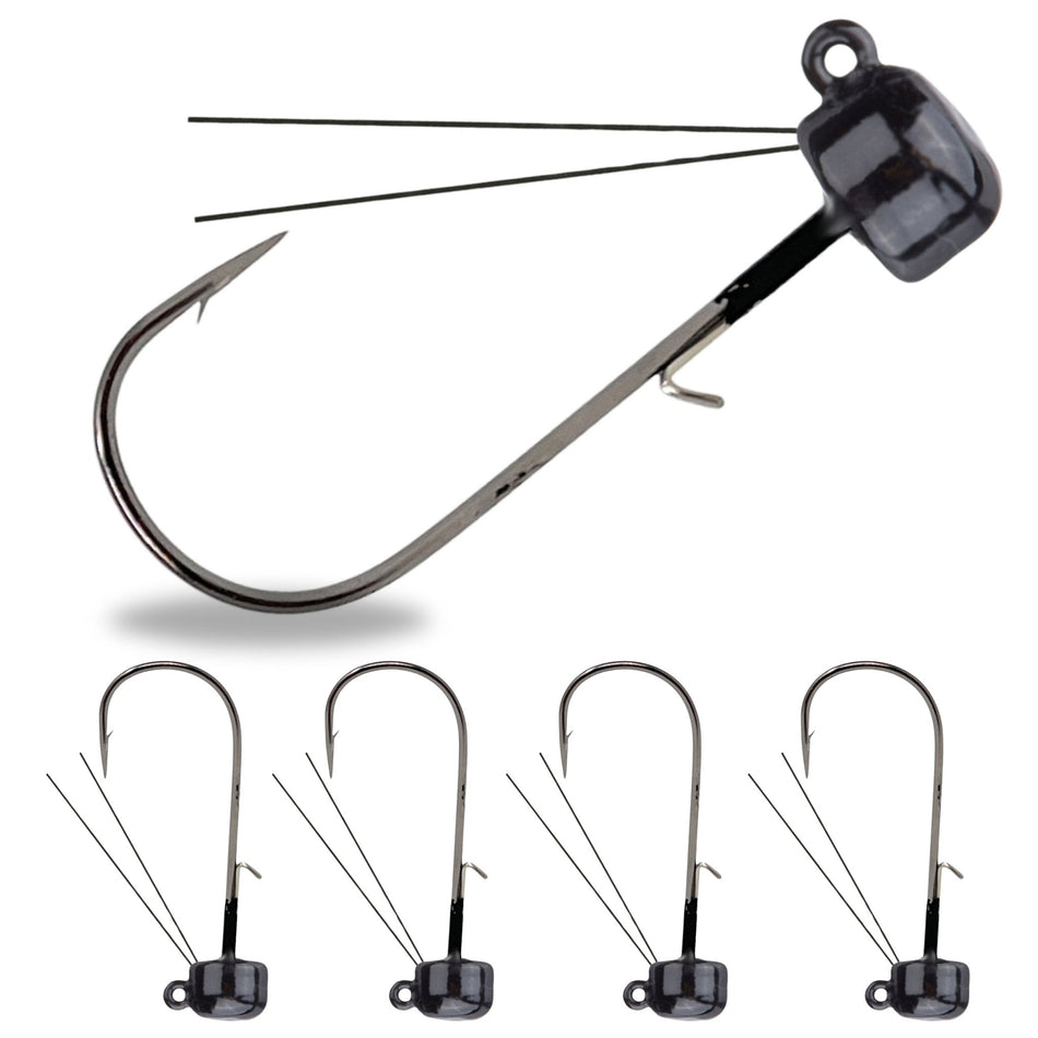 Reaction Tackle Tungsten Ned Rig - Shroom Jigs (5 - Pack) - Get Tight Gear