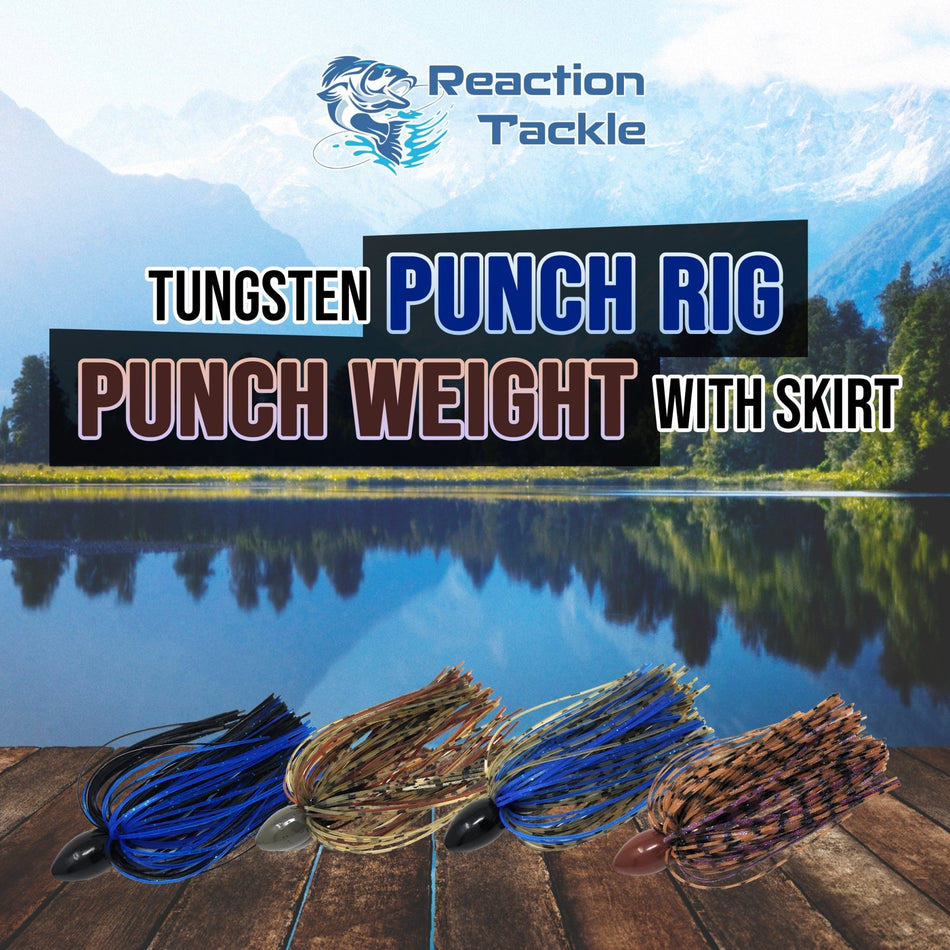 Reaction Tackle Tungsten Punch Rig/Punch Weight with Skirt - Get Tight Gear