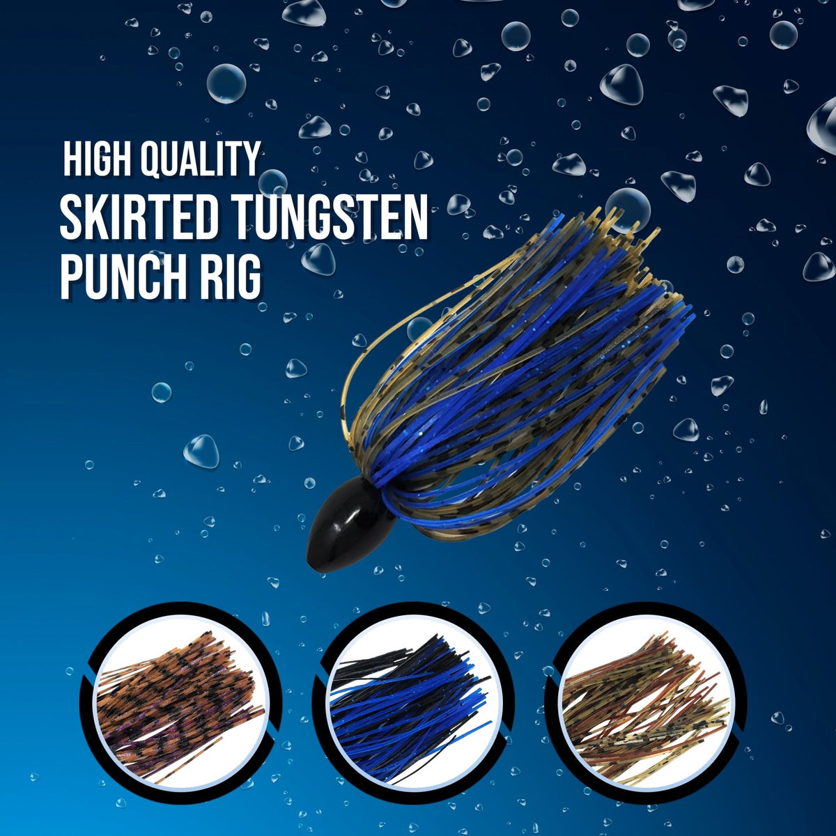 Reaction Tackle Tungsten Punch Rig/Punch Weight with Skirt - Get Tight Gear