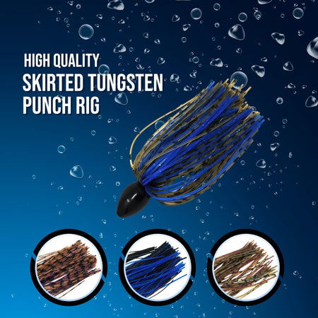 Reaction Tackle Tungsten Punch Rig/Punch Weight with Skirt - Get Tight Gear