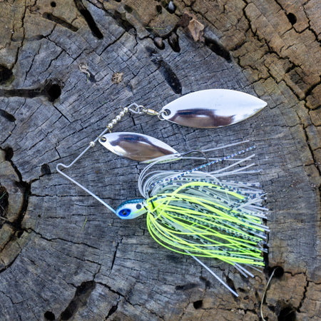Reaction Tackle Tungsten Spinnerbait Jigs – 2 - Pack, Double Willow Blade - New - Get Tight Gear