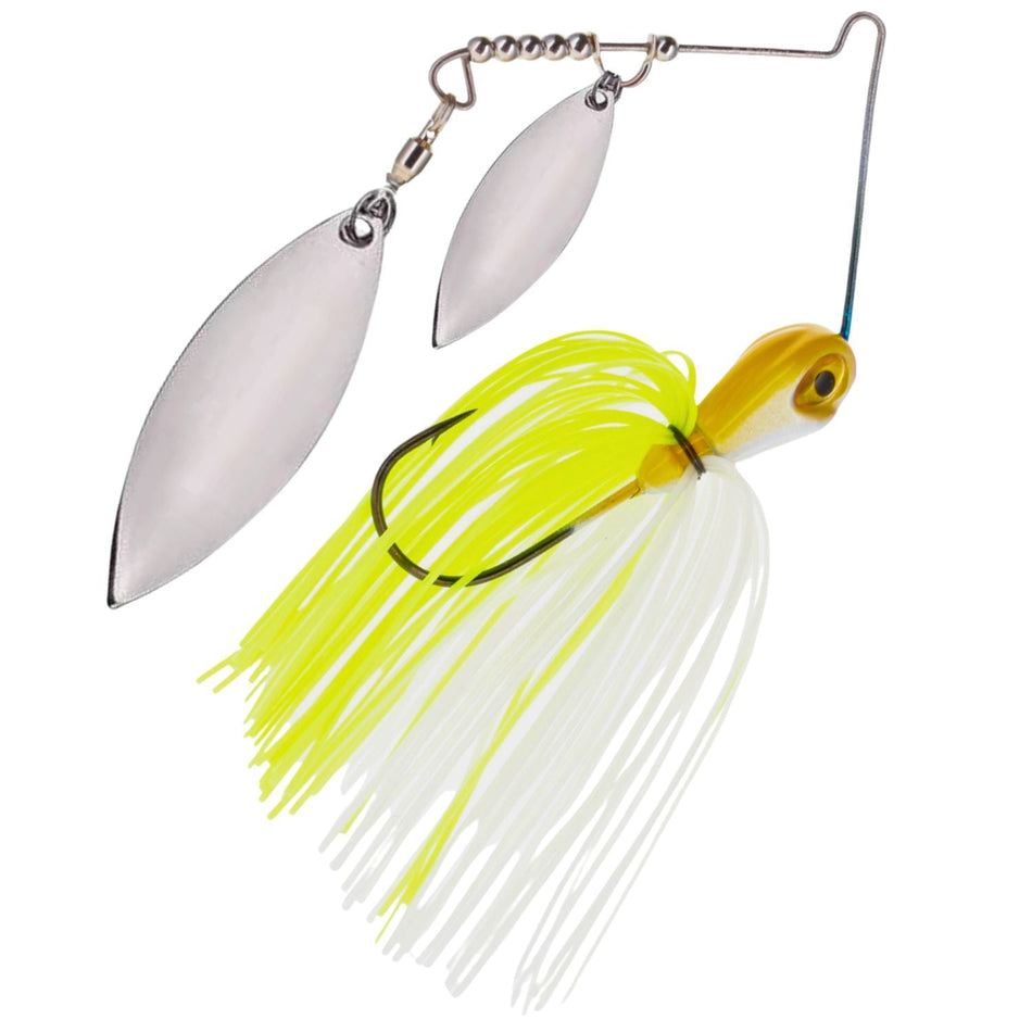Reaction Tackle Tungsten Spinnerbait Jigs – 2 - Pack, Double Willow Blade - New - Get Tight Gear