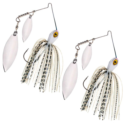 Reaction Tackle Tungsten Spinnerbait Jigs – 2 - Pack, Double Willow Blade - New - Get Tight Gear