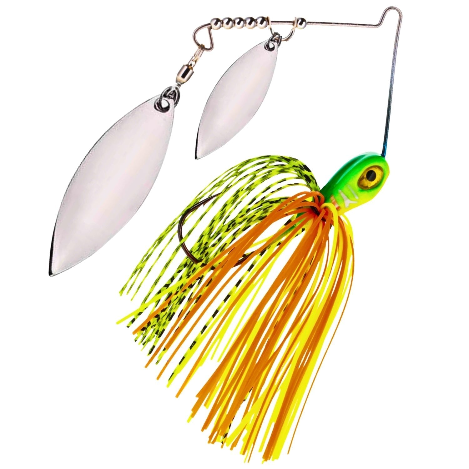 Reaction Tackle Tungsten Spinnerbait Jigs – 2 - Pack, Double Willow Blade - New - Get Tight Gear