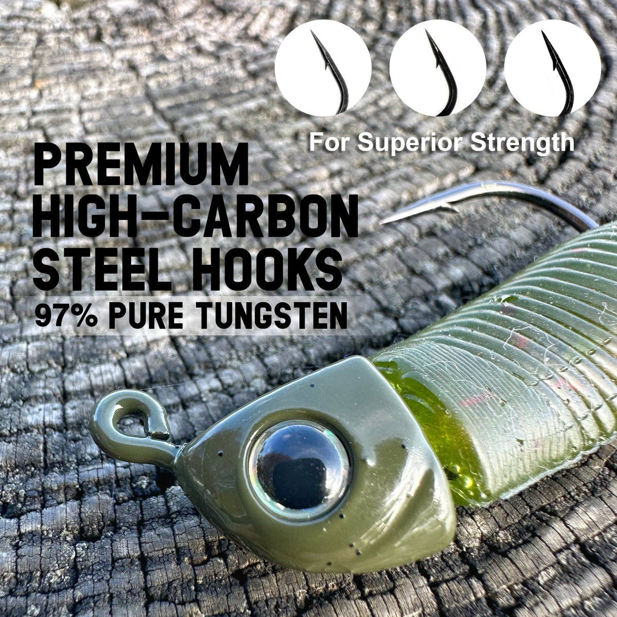 Reaction Tackle Tungsten Swimbait Jig Heads (5 - Pack) - Get Tight Gear
