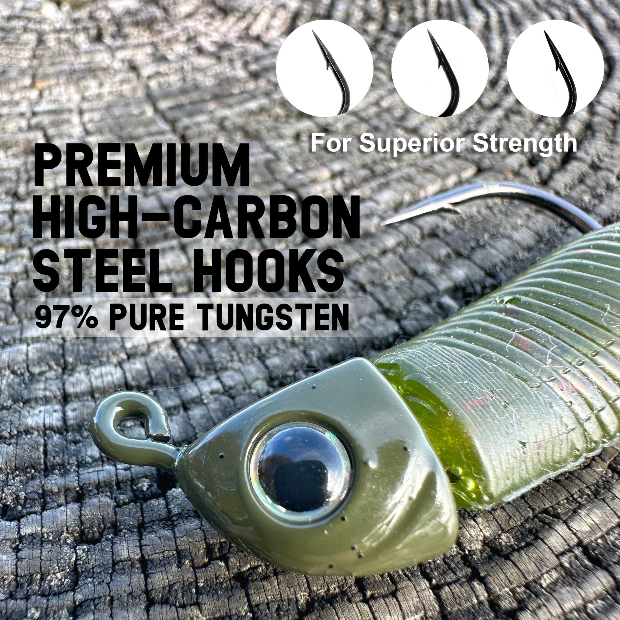 Reaction Tackle Tungsten Swimbait Jig Heads (5 - Pack) - Get Tight Gear