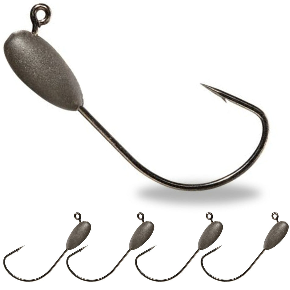 Reaction Tackle Tungsten Tube Jig Heads - 5 - Pack - Get Tight Gear