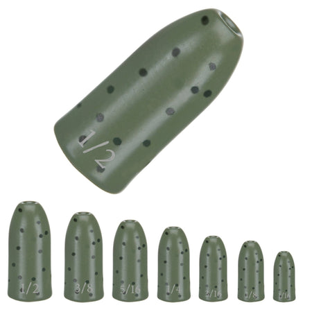 Reaction Tackle Tungsten Worm Weights / Bullet Shaped Sinkers - Get Tight Gear
